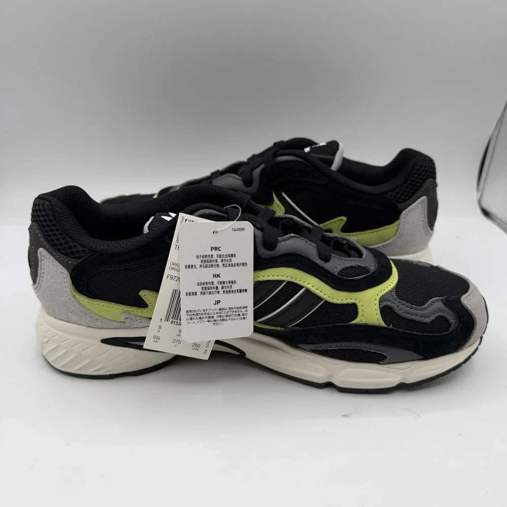 Adidas Temper Run‎ Running Shoes Mens 9.5 Core Black/Glow Sneakers F97209